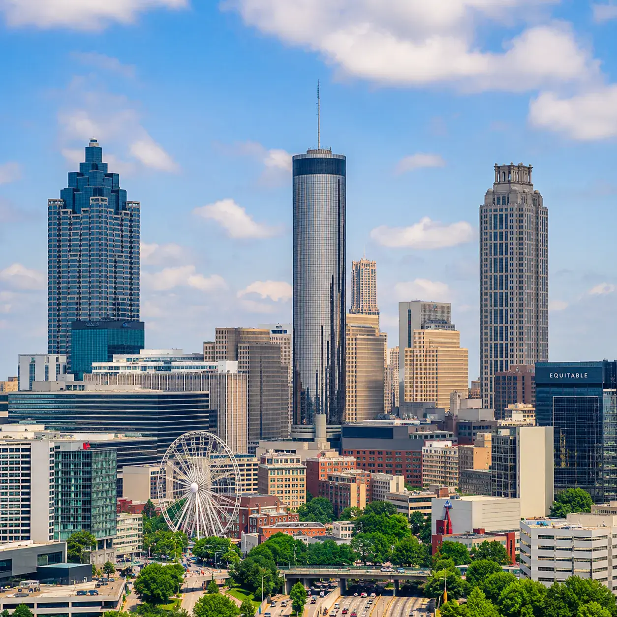 Atlanta skyline with modern skyscrapers, Georgia