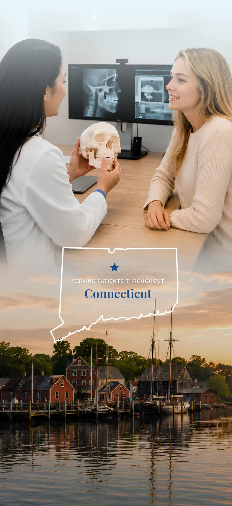 connecticut-young-blonde-female-patient-consultation-hero-cover-mobile-light-blue Young woman during a jaw surgery consultation in Connecticut