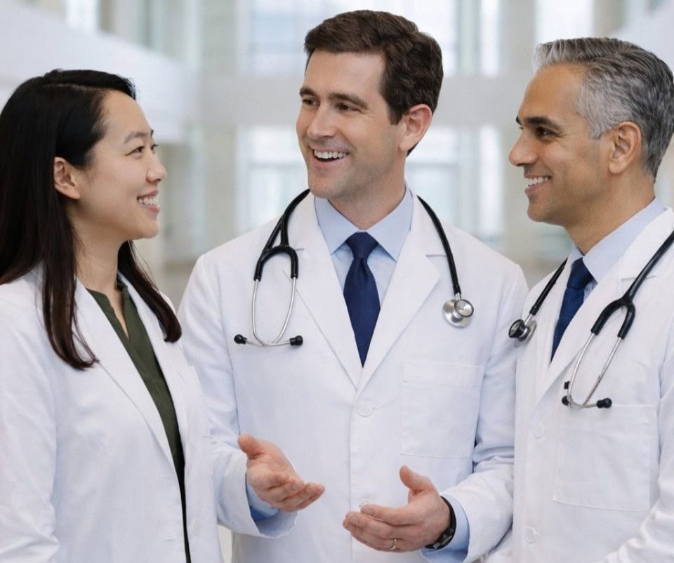 Dr. Gregg Jacob, Dr. John Amato, and Dr. Jessica Lee of the Jaw Surgery Center of New Jersey.