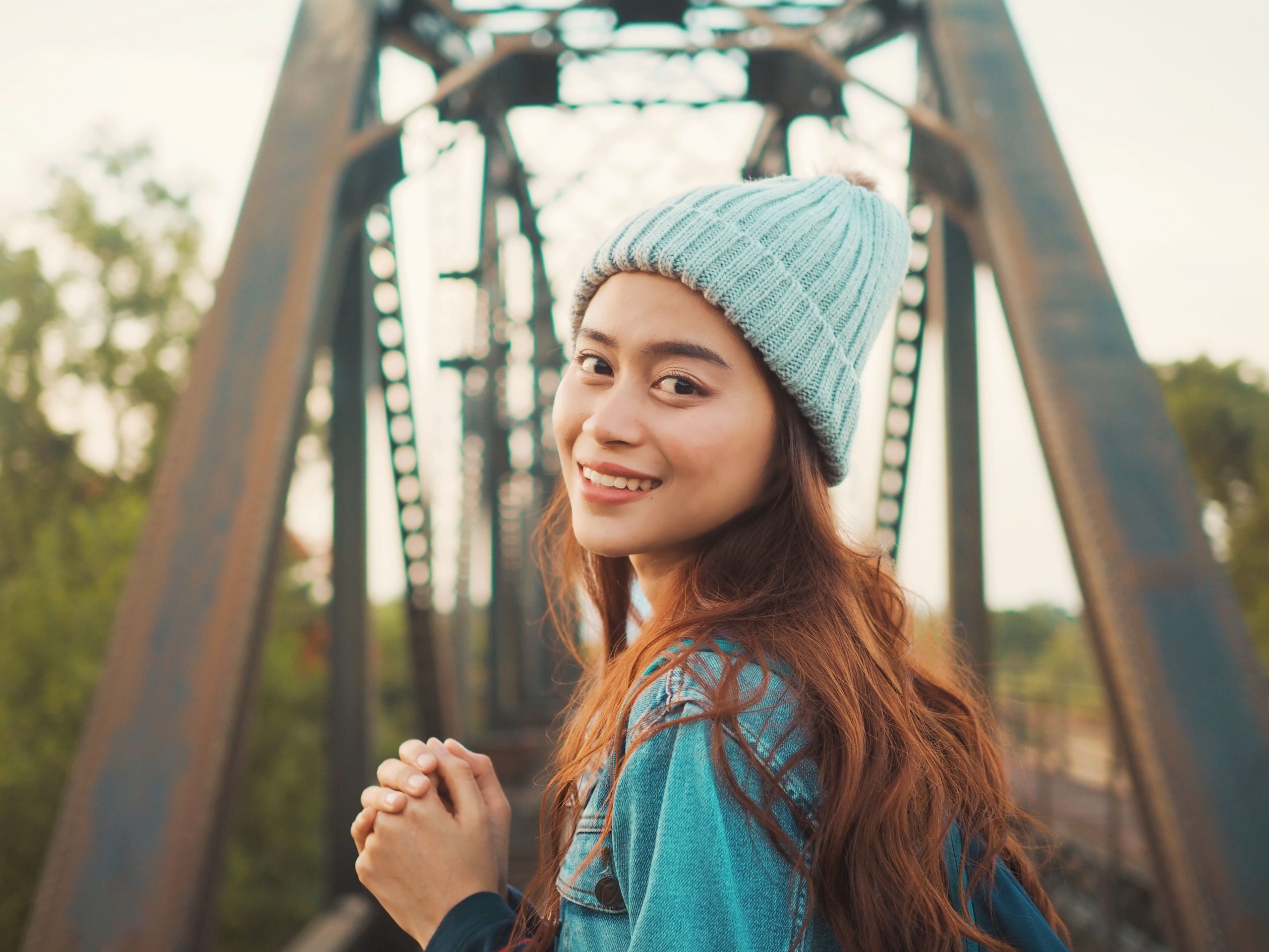 Portrait smiling young woman.