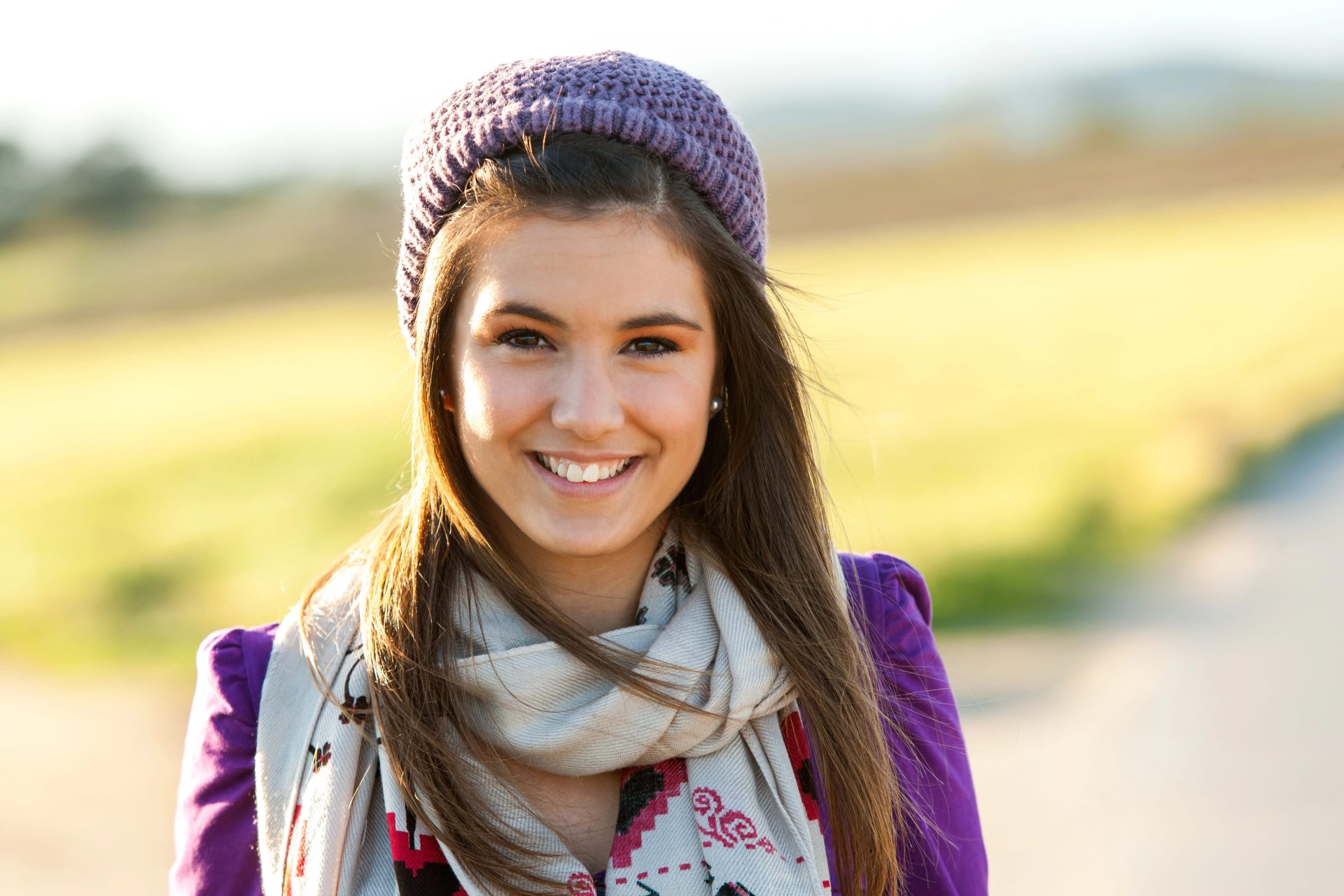 Smiling Woman Outdoors Smiling woman outdoors.
